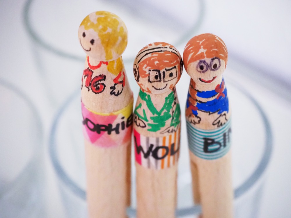 Wäscheklammern zum Markieren