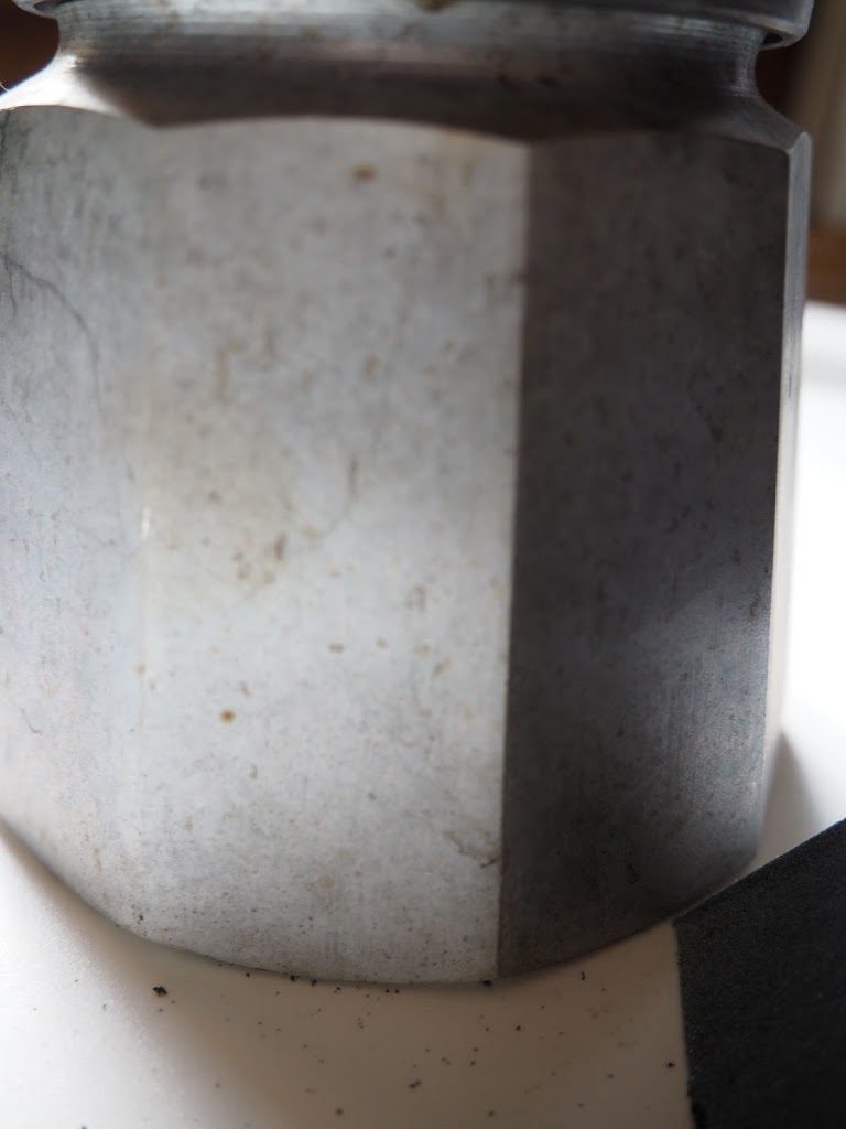 Schmuddelige Kaffeekanne