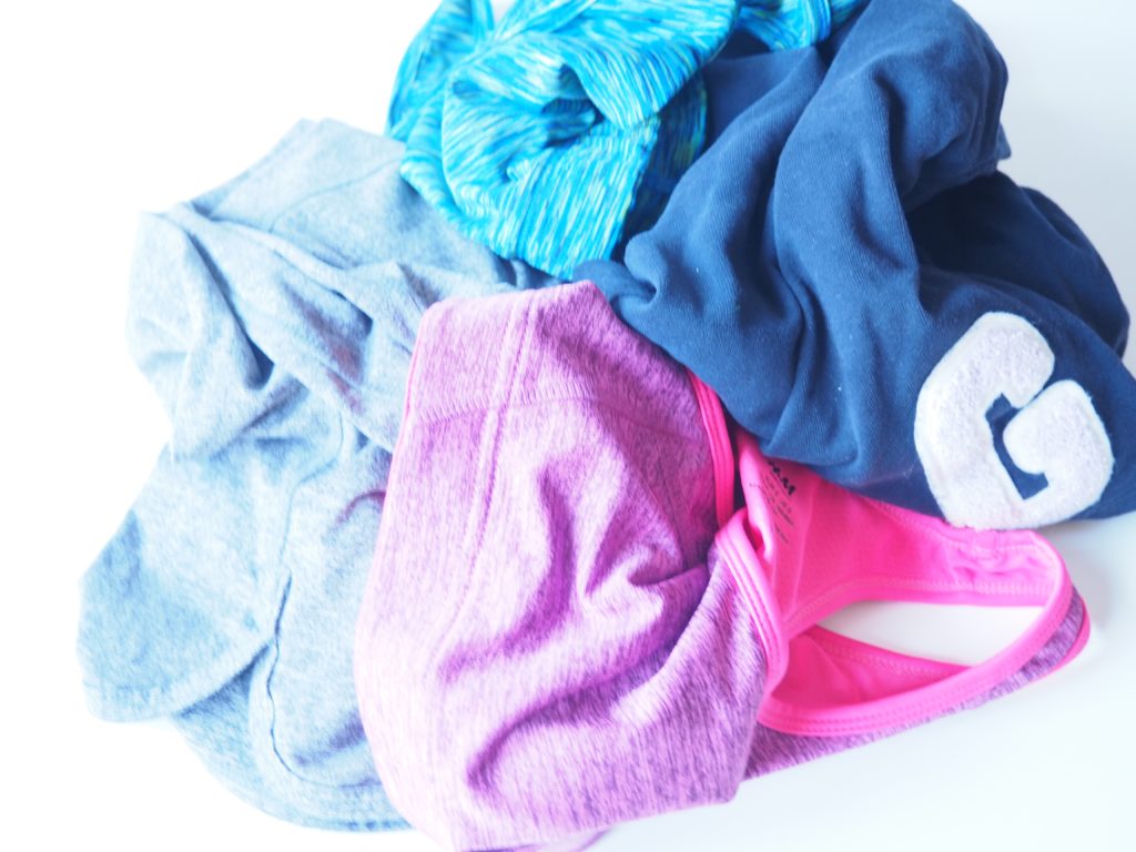 Sportsachen in die Wäsche