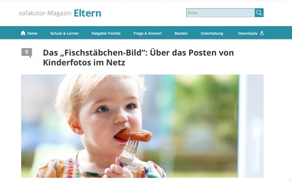 Das „Fischstäbchen-Bild“: Über das Posten von Kinderfotos im Netz
