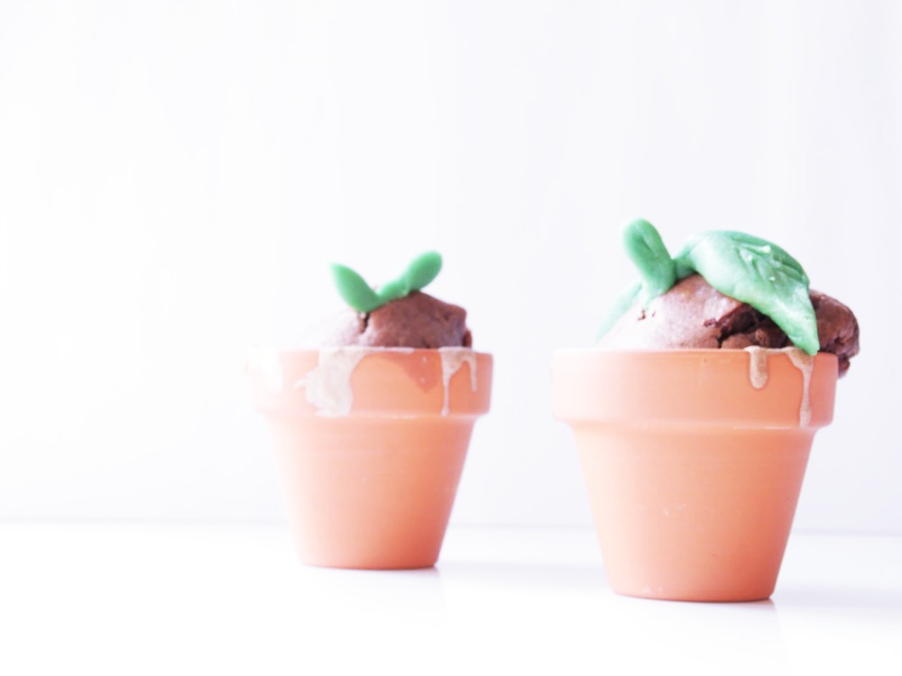 #ichbacksmir  – Kleine Blumentöpfchen-Kuchen für den Ostertisch