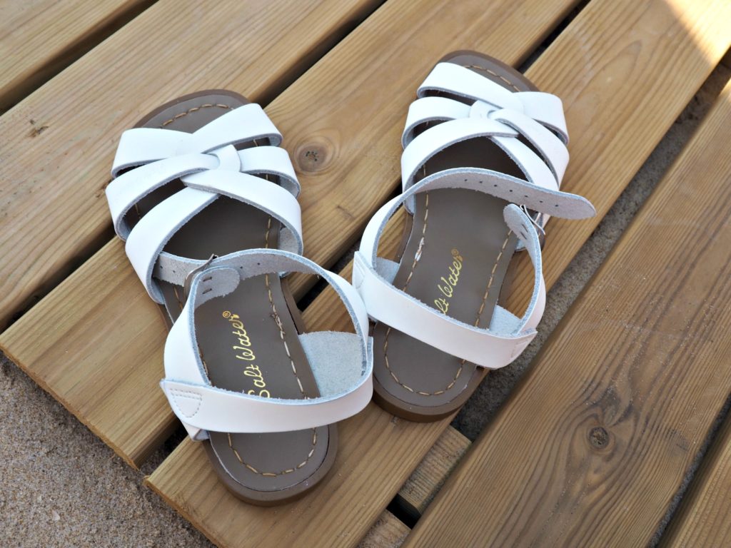  Salt Water Sandals at the beach