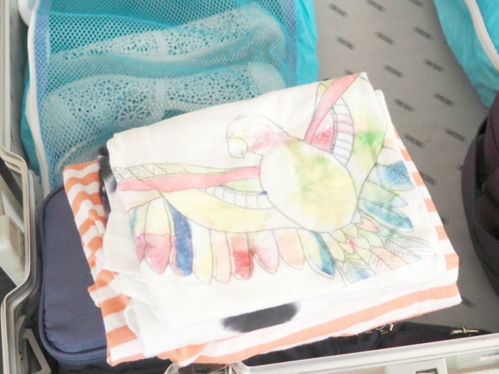 Shirts für den Koffer falten