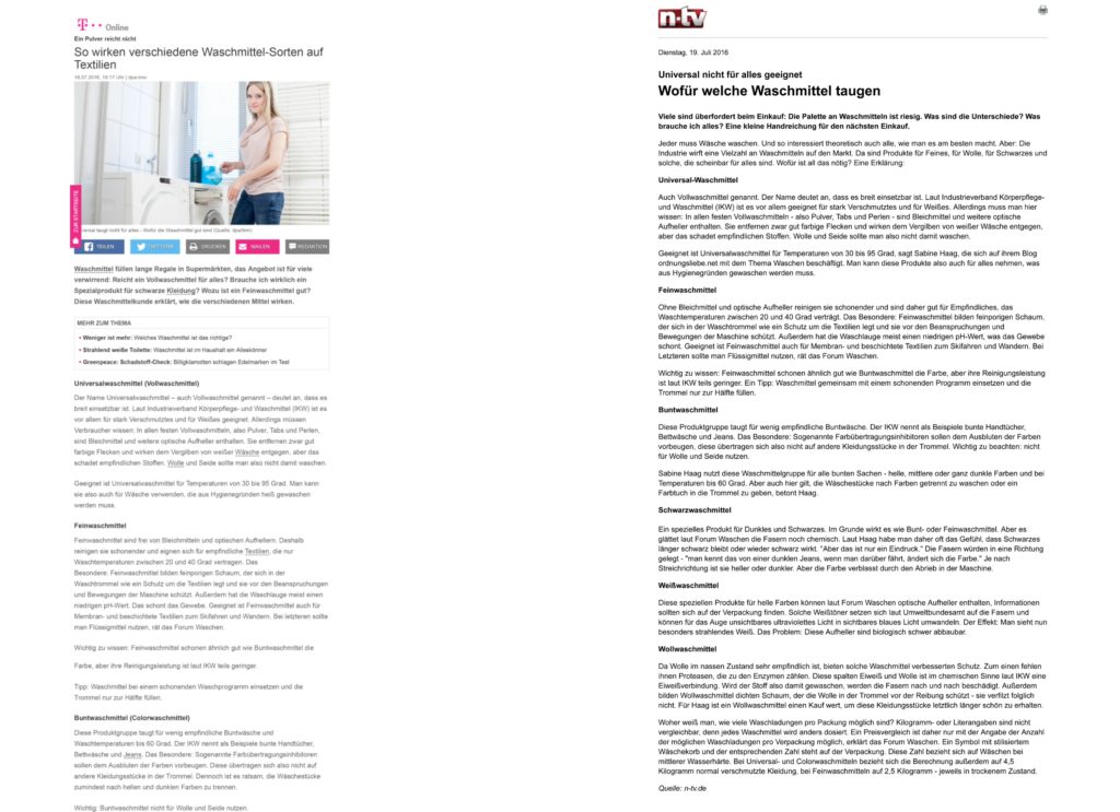 Ordnungsliebe in den Medien