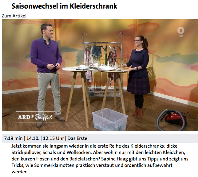 ARD Buffet Ordnungsliebe