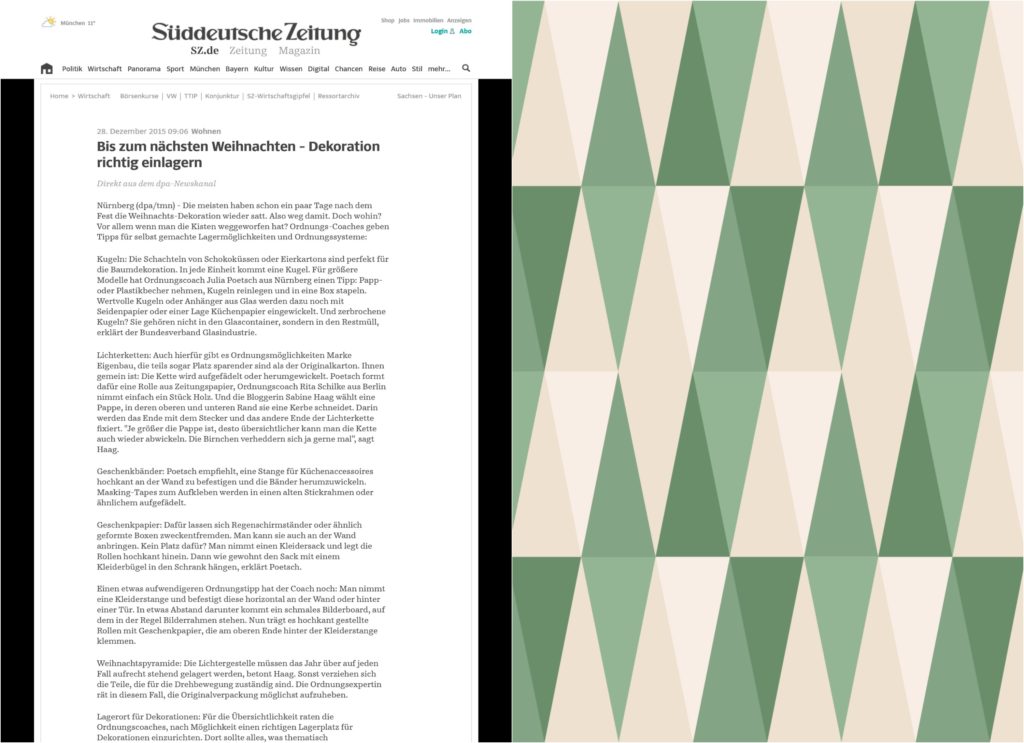 Ordnungsliebe in den Medien