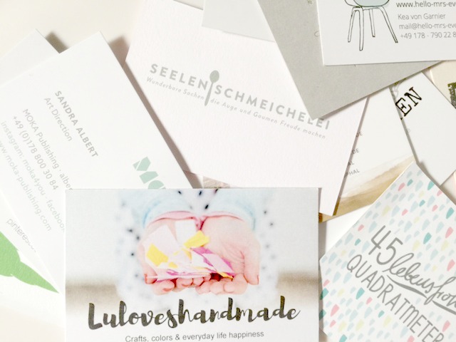 Visitenkarten von der Blogst