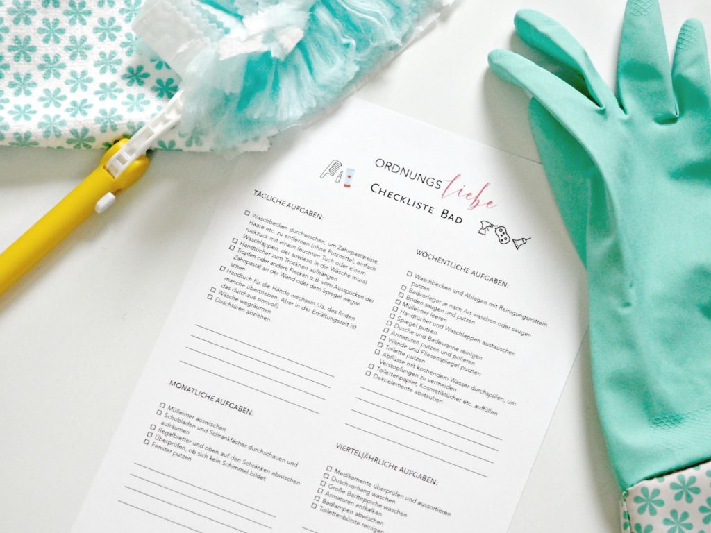 Frühjahrsputz Checkliste Bad