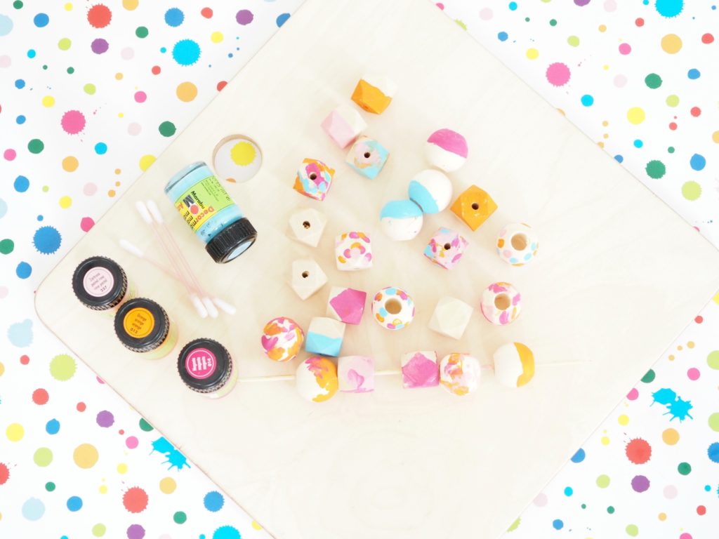 bemalte Perlen aus Nähideen die Ordnung schaffen