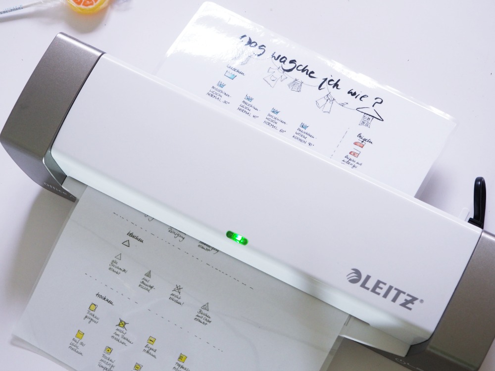 Wie sortiere ich Wäsche - Laminieren mit Leitz