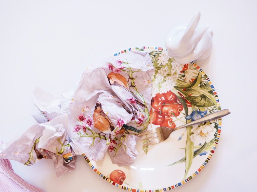 zerknüllte Serviette