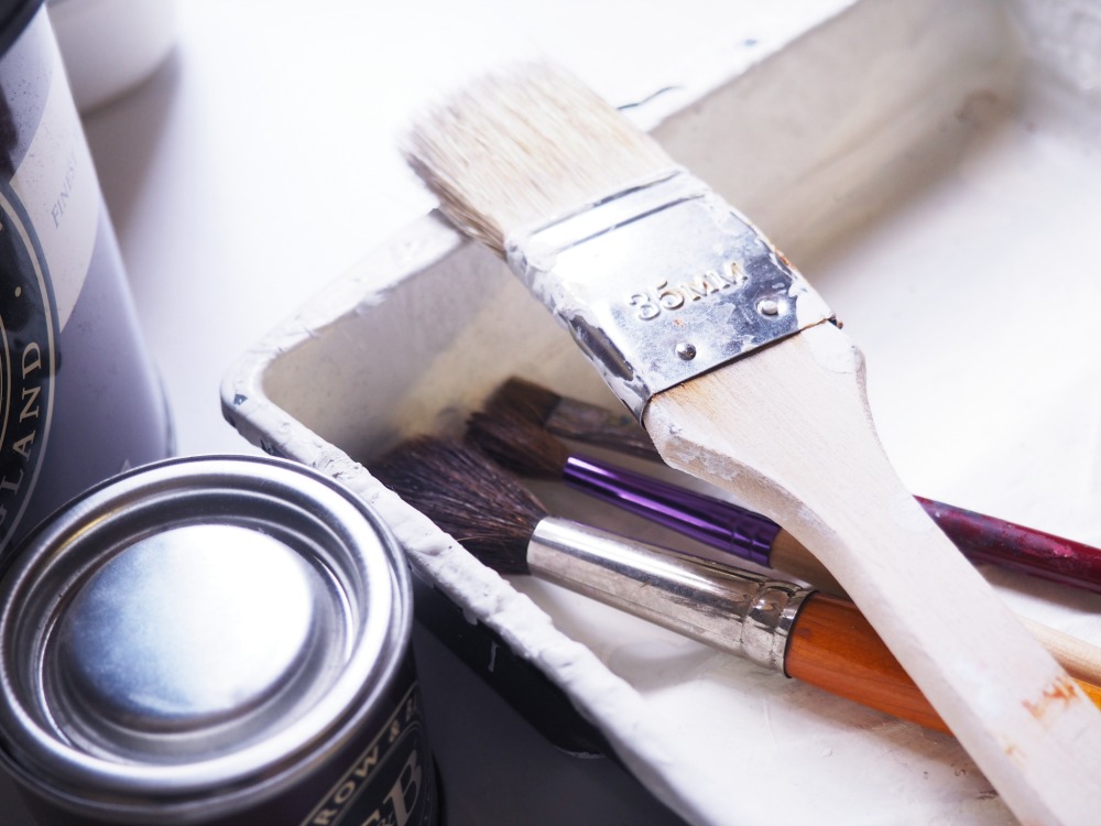 Pinsel sauber machen