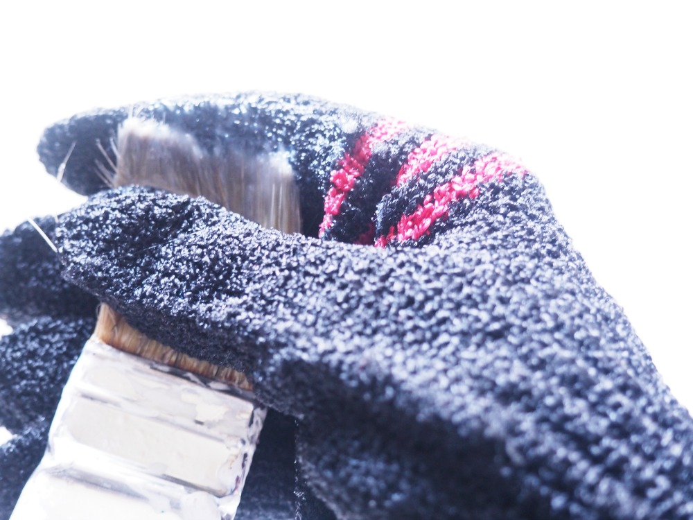 Reinigungshandschuh zum Tipps zum Pinsel reinigen