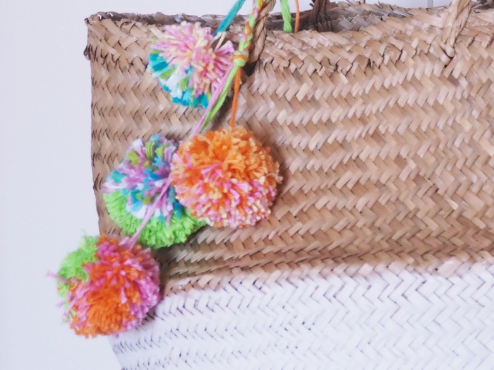 Korb zum Glas raustragen