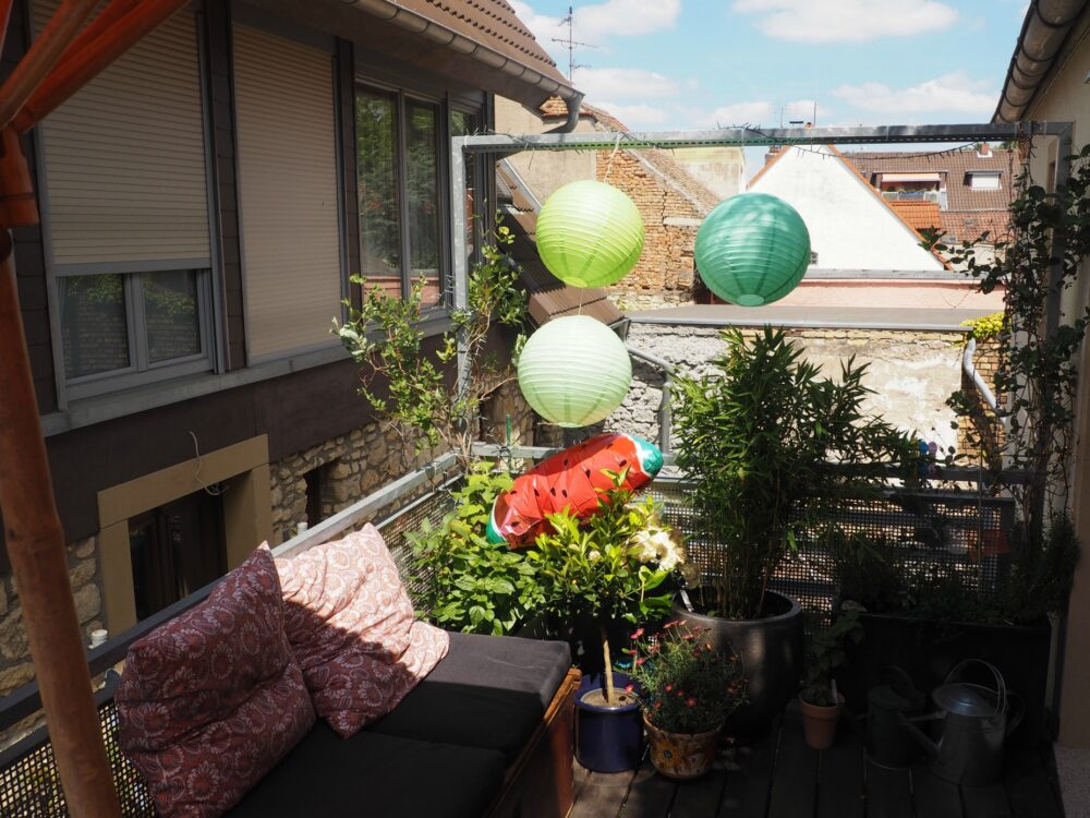 Gemüse und Obst auf dem Balkon