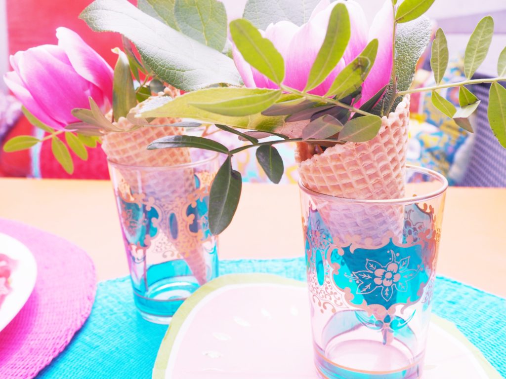 Sommerdeko mit Eiswaffeln