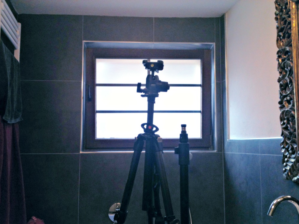 Fotostativ im Bad