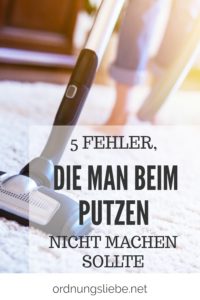 5 Fehler beim Putzen