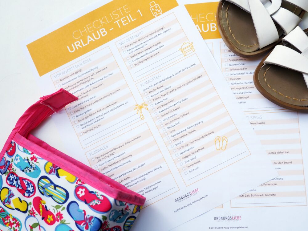Mit der Checkliste in den Urlaub