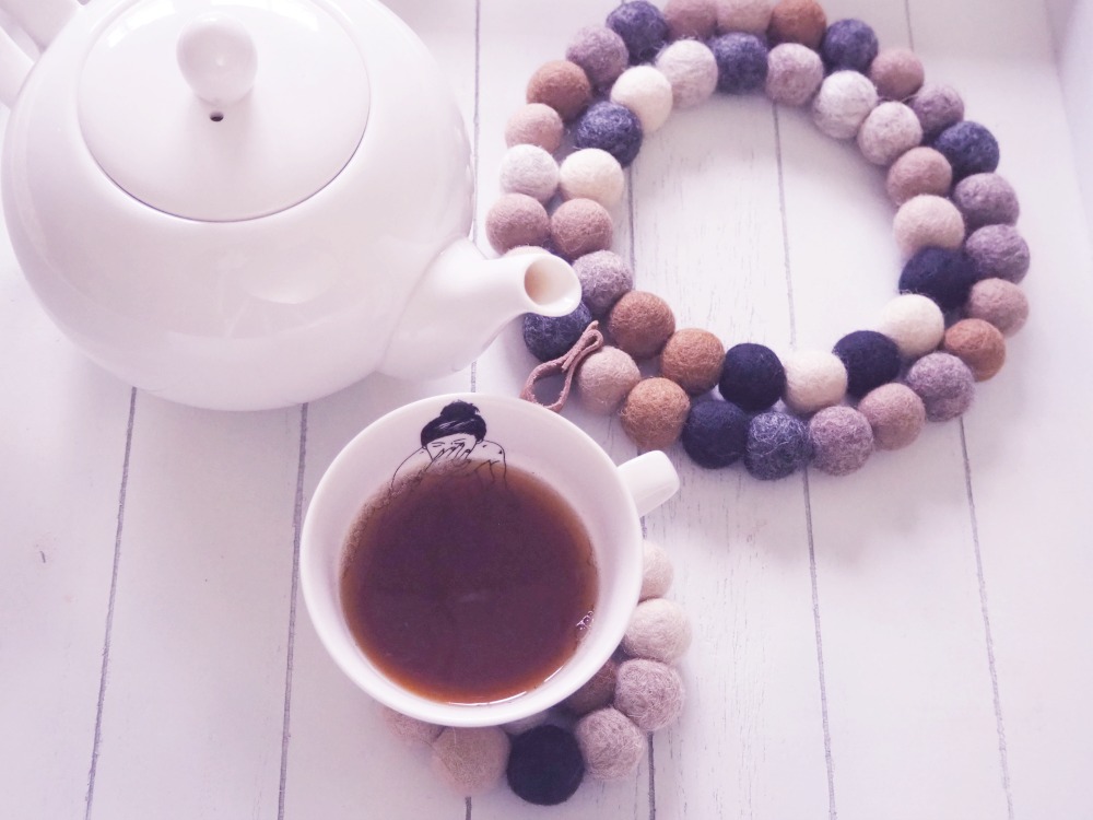 Filzkugel Untersetzer DIY