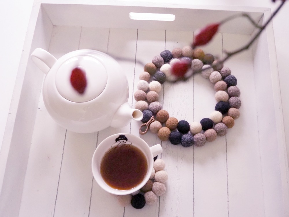 Filzkugel Untersetzer selber machen