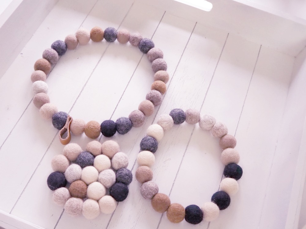 Filzkugel Untersetzer