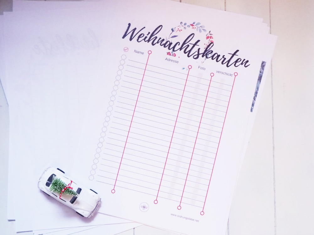 Checkliste Weihnachten kostenlos