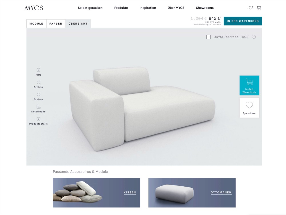 MYCS Sofa Konfigurator