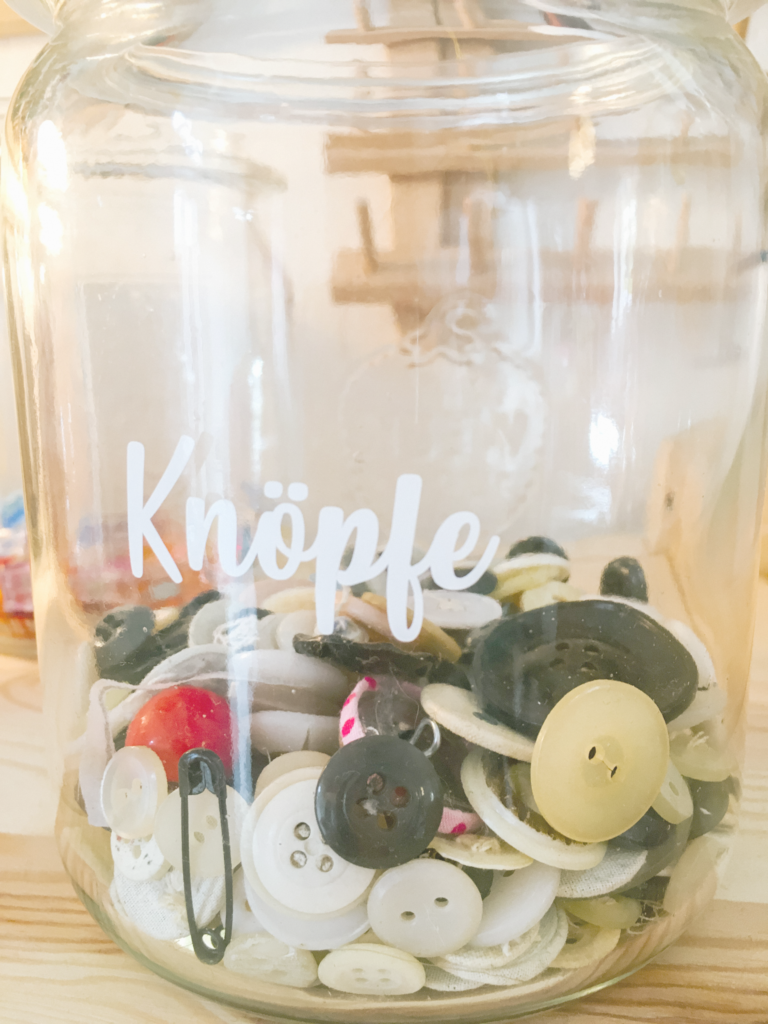 Label für die Nähsachen