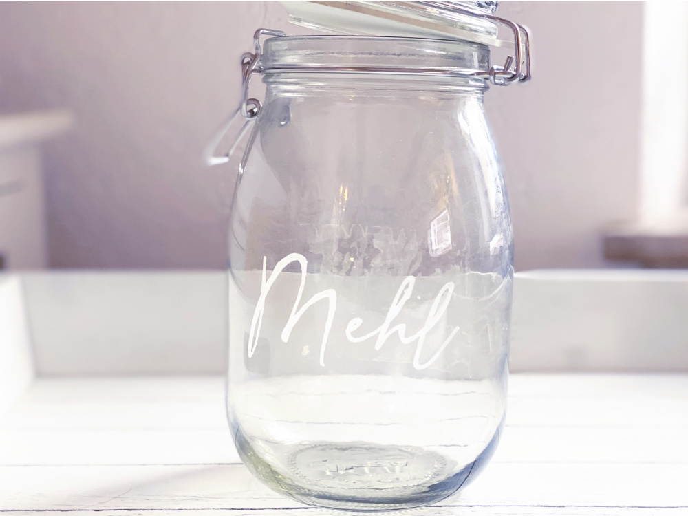 Vorratsgläser beschriften