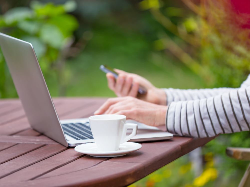 Homeoffice im Garten