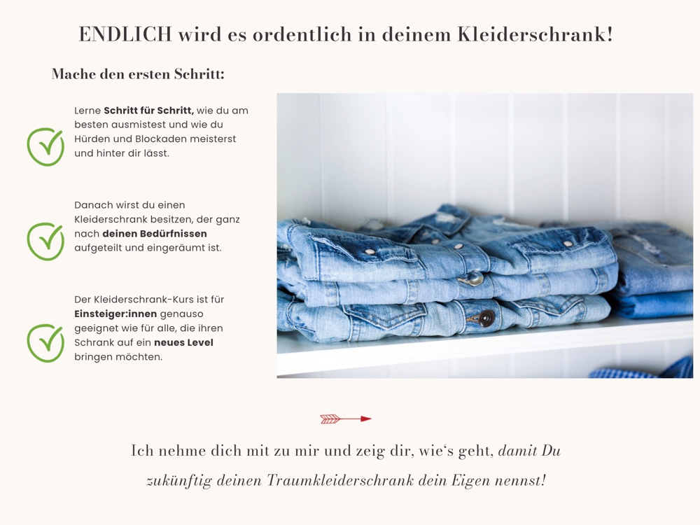 Onlinekurs ordentlicher Kleiderschrank