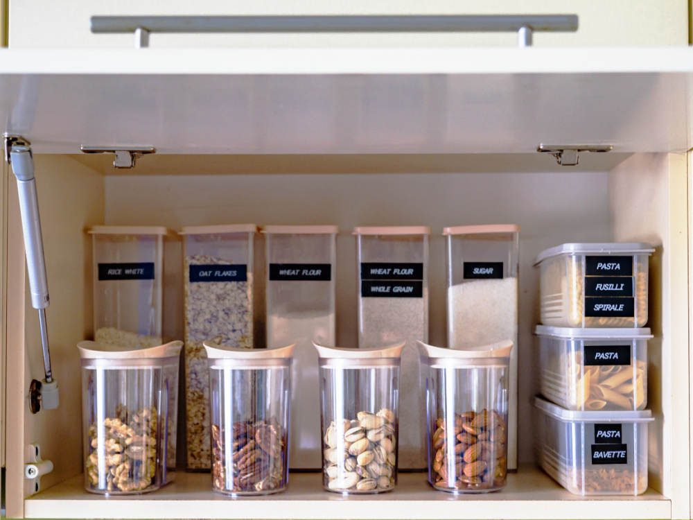 Gläser beschriften und Vorratsbehälter