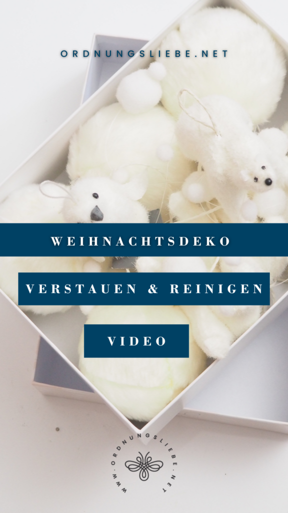 Weihnachtsdeko verstauen