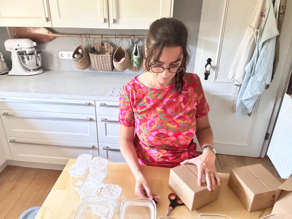 Auspacken der neuen Lieblingsglas Gäser