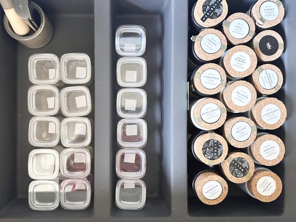 Lieblingsglas Gewürze umfüllen Platz ausprobieren